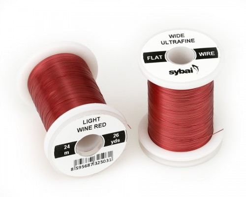 Flat Colour Wire, Ultrafine, Wide, Light Wine Red